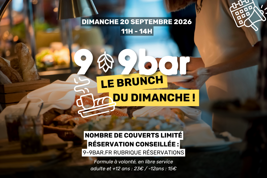 9-9bar brunch dimanche 20 septembre 2026 oignies